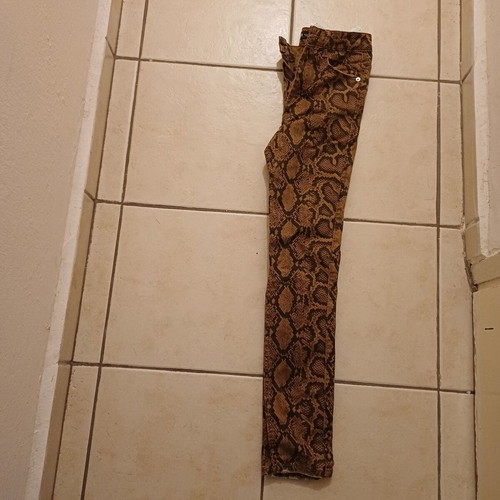 Zara animal print skinny jeans like new, black and brown