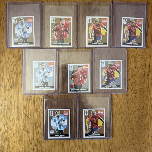 Messi Yamal CR7 Panini World Cup 2026 stickers new, 4 gold, 3 silver, 2 bronze
