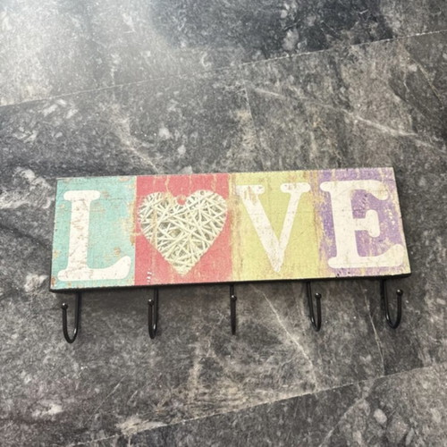 Wooden wall hanger like new, multicolor