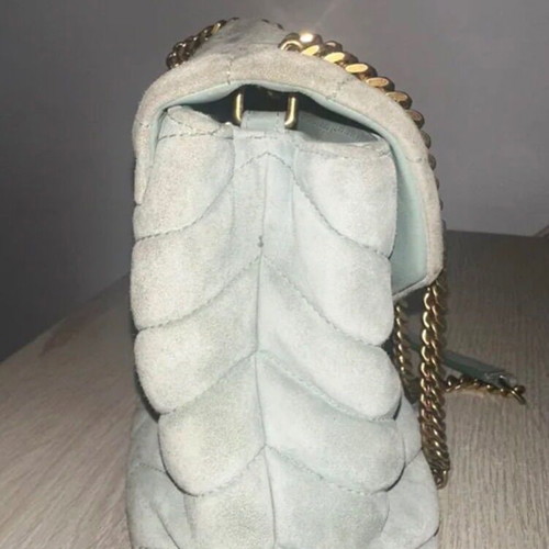YSL Loulou shoulder bag like new, light blue gray suede leather