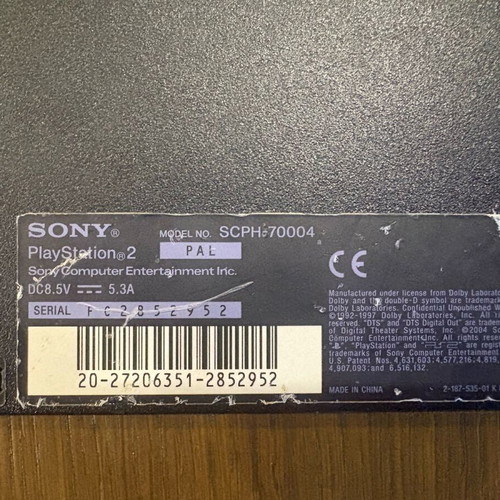 Sony PlayStation 2 slim μεταχειρισμένο για ανταλλακτικά με πρόβλημα στο cd drive