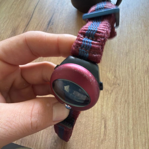Vintage Pulsar Spoon digital watch used, red multicolor