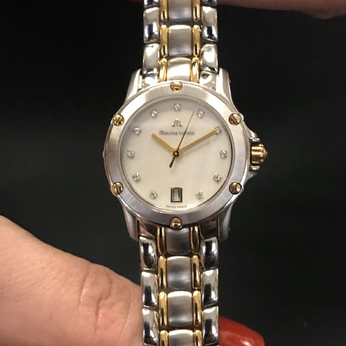 Maurice Lacroix 18k women's watch new with mother of pearl and brilliant diamonds