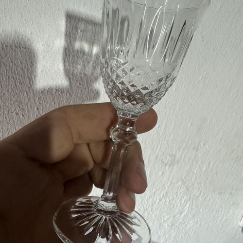 Regency Liquore vintage crystal liqueur glass set