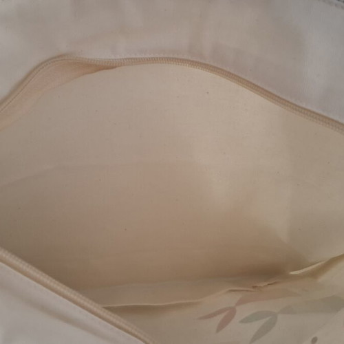 Mykonos cotton shoulder bag with zipper souvenir