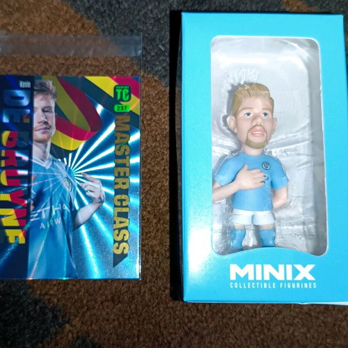 Manchester City Kevin De Bruyne card and figures like new