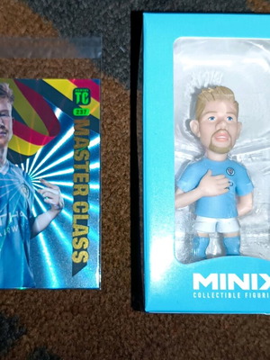 Manchester City Kevin De Bruyne card and figures like new