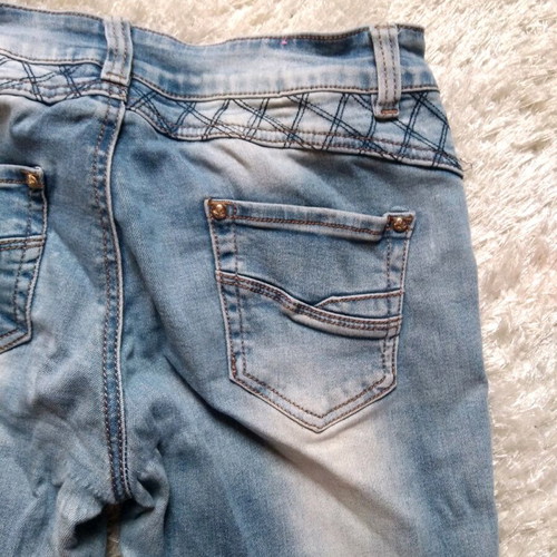 Women's stonewashed denim No29 used, elastic fitted style