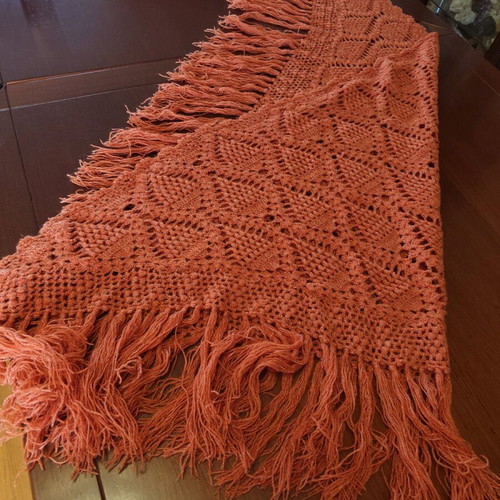 Handmade vintage scarf 180 * 100 like new