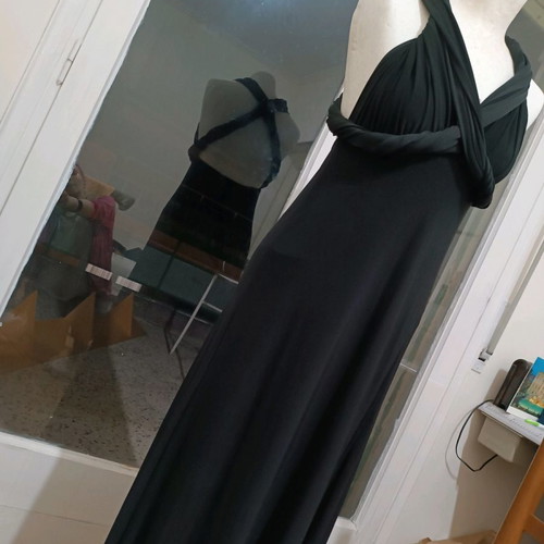 Black long versatile dress new, size S-M