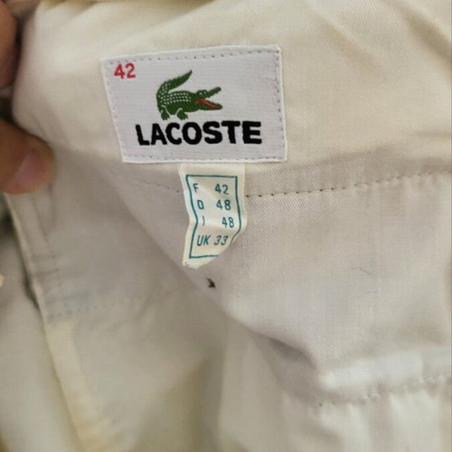 Lacoste pants new, beige, size L