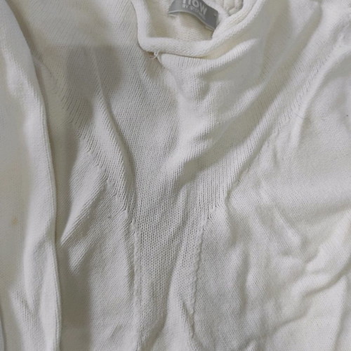 Basic white knitted long sleeve top one size in excellent condition