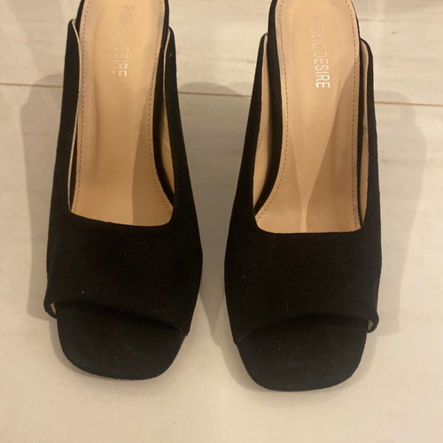 Public Desire mules like new, black, size 39