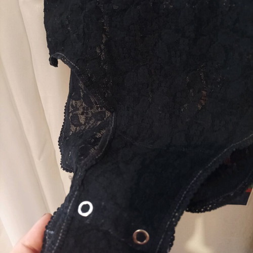 Dark Fairy Inspired Black Lace Bodysuit like new