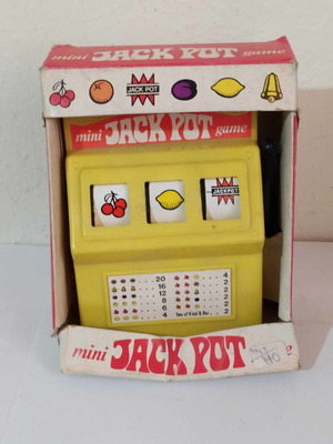 Mini Jackpot slot machine new, in box, 12 cm height