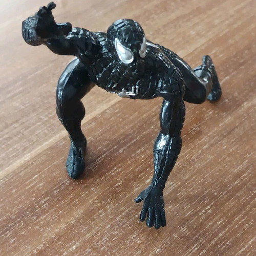 Spiderman black suit figure used, 8cm height, Marvel