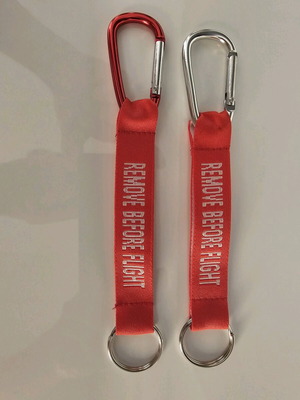 Μπρελόκ Remove Before Flight νέο, σετ 5 τεμαχίων κόκκινο
