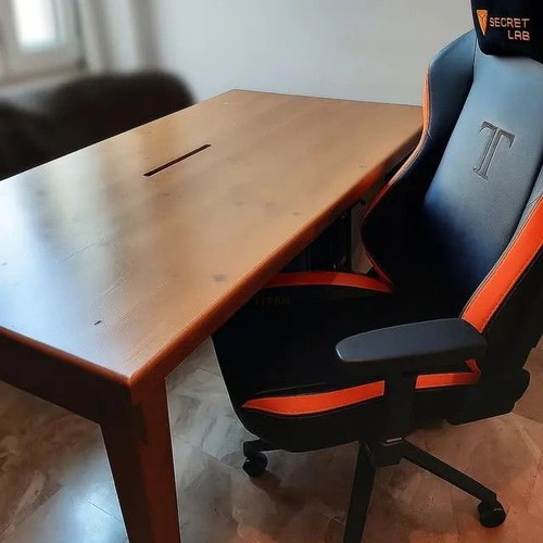 Handmade computer desk made of solid wood like new