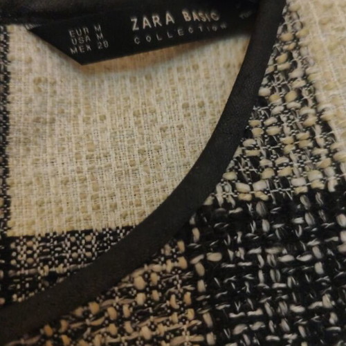 Zara blouse like new, size M, black and beige