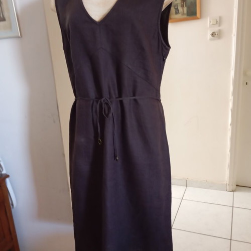In Wear linen dress used, size 42, chocolate brown
