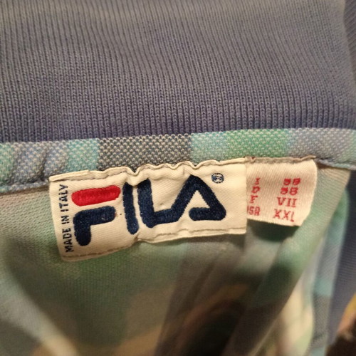 Fila vintage polo shirt XXL made in Italy used, multicolor
