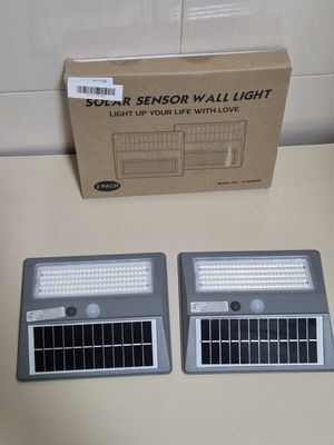 Solar sensor wall light set of 2 JX-BD006B