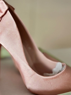 Satinette Heels Pink Pumps Size 38 New