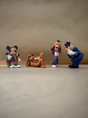 Kinder Surprise vintage figures used, Mickey Mouse, Pluto, Goofy, Chief O'Hara