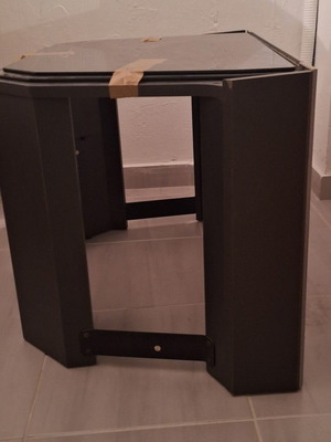 TV Table like new, metal and glass, 0.80×0.50×0.50 m