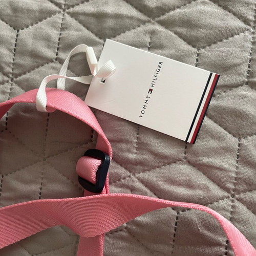 Tommy Hilfiger Youth Reporter Canvas crossbody bag new, pink and turquoise