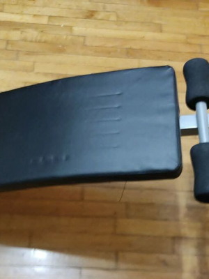 Folding Exercise Bench with Resistance Bands like new