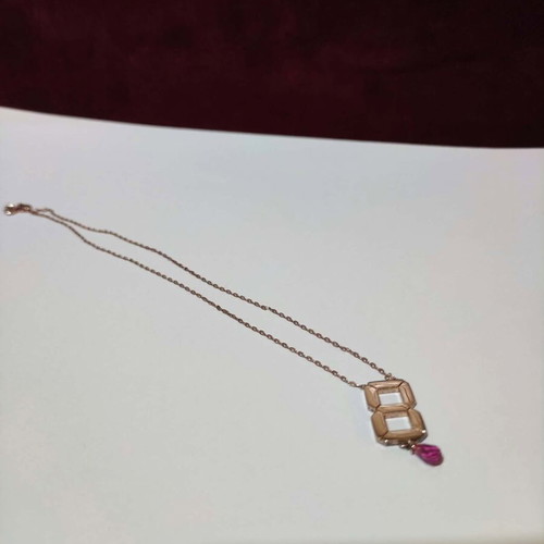 Silver 925 gold-plated necklace with number 8, like new