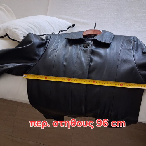 Leather coat like new, black, size XL