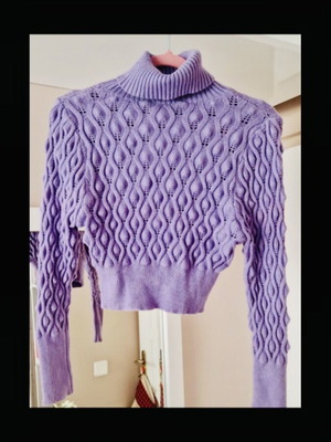 Purple lilac knitted top like new, viscose