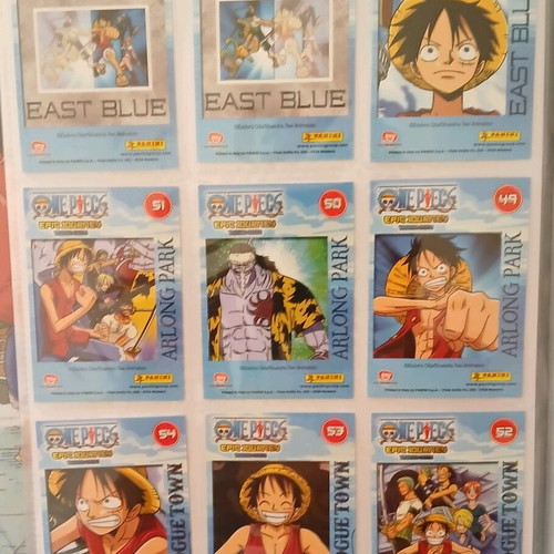 One Piece Panini album with cards like new, 221 total