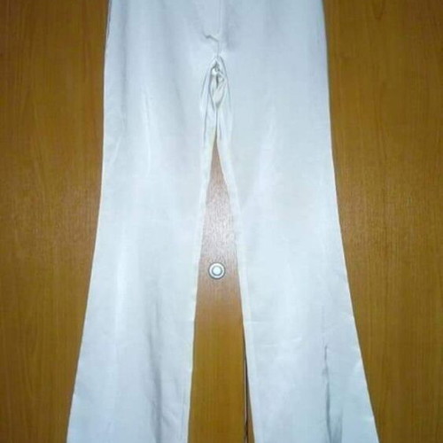 White high-waisted flare pants like new, size M