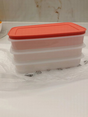 Tupperware triple container new 675ml each