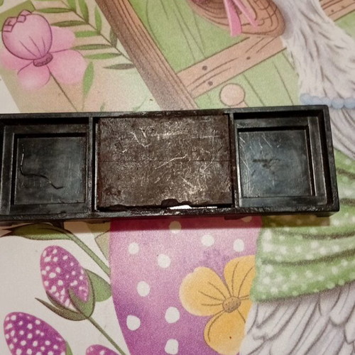 Vintage magnetic double photo frame used for car