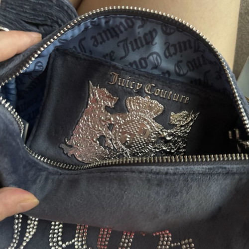 Juicy Couture Kimberly barrel bag new with tags, gray and blue