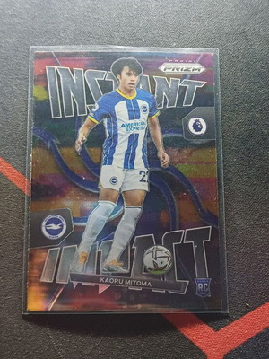 Panini Prizm Premier League 2022/23 Kaoru Mitoma Instant Impact #9 Silver Prizm card like new