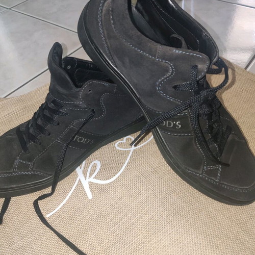Tod’s black suede sneakers used, size 42.5-43