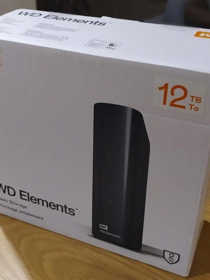 Western Digital Elements Desktop USB 3.0 Външен HDD 12TB 3.5" Черен