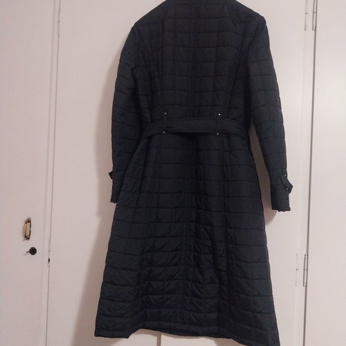 Madeleine quilted coat used, black, size Large