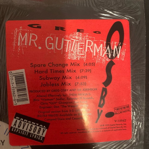 Greg Osby Mr. Gutterman vinyl used, jazz