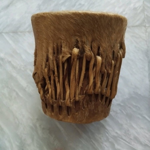 Handmade small shamanic drum used, approx. 10cm diameter