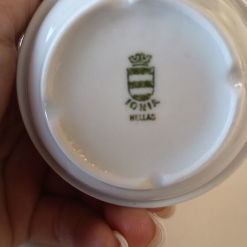 Espresso cup PASOK porcelain Ionia like new with saucer