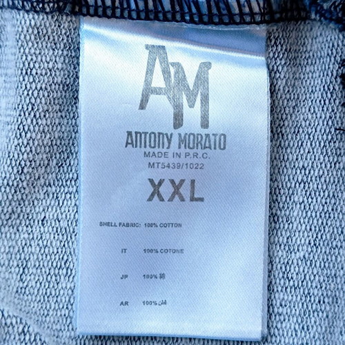 Antony Morato Denim Look Sweatshirt XXL like new, white and blue