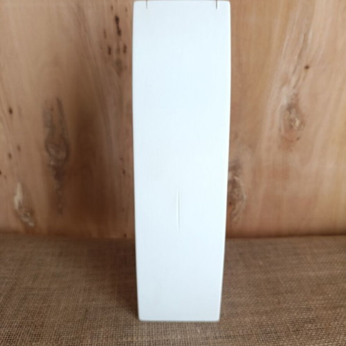 Jewelry display stand like new, leather with white wood for necklaces