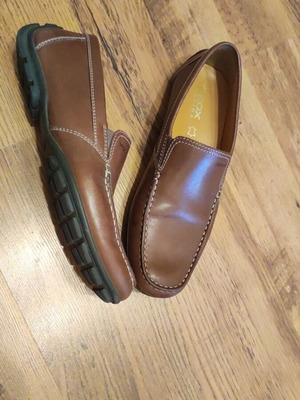 Geox men's loafers like new, narrow fit, brown, size 43