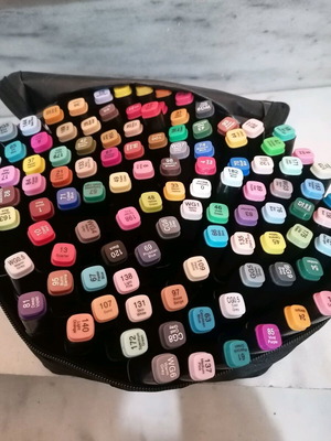 Markers 120 pieces new with double tips and 240 shades